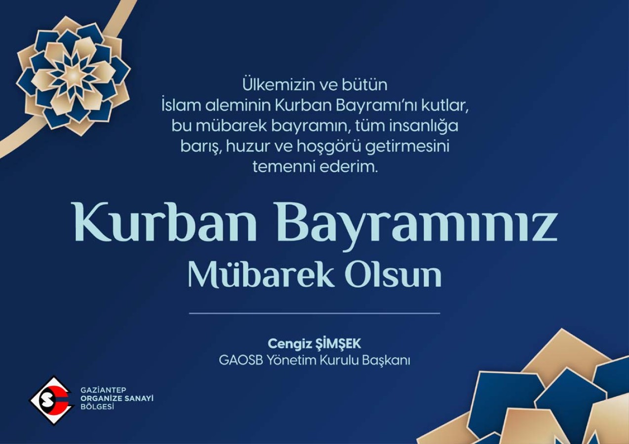 OSB bayram mesajı;