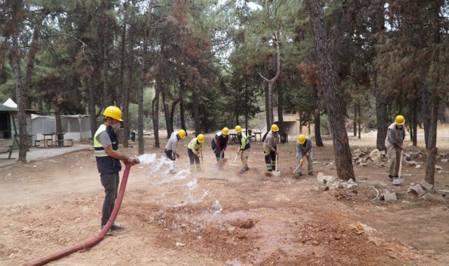 Dülük Tabiat Parkında orman yangını tatbikatı