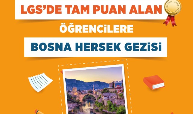 Gaziantep'in LGS Şampiyonu'na Bosna Hersek Ödülü