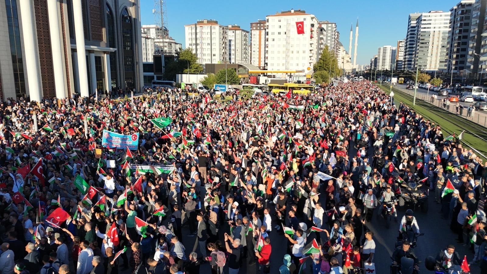 Şahinbey’den Filistin’de anlamlı destek yürüyüşü;