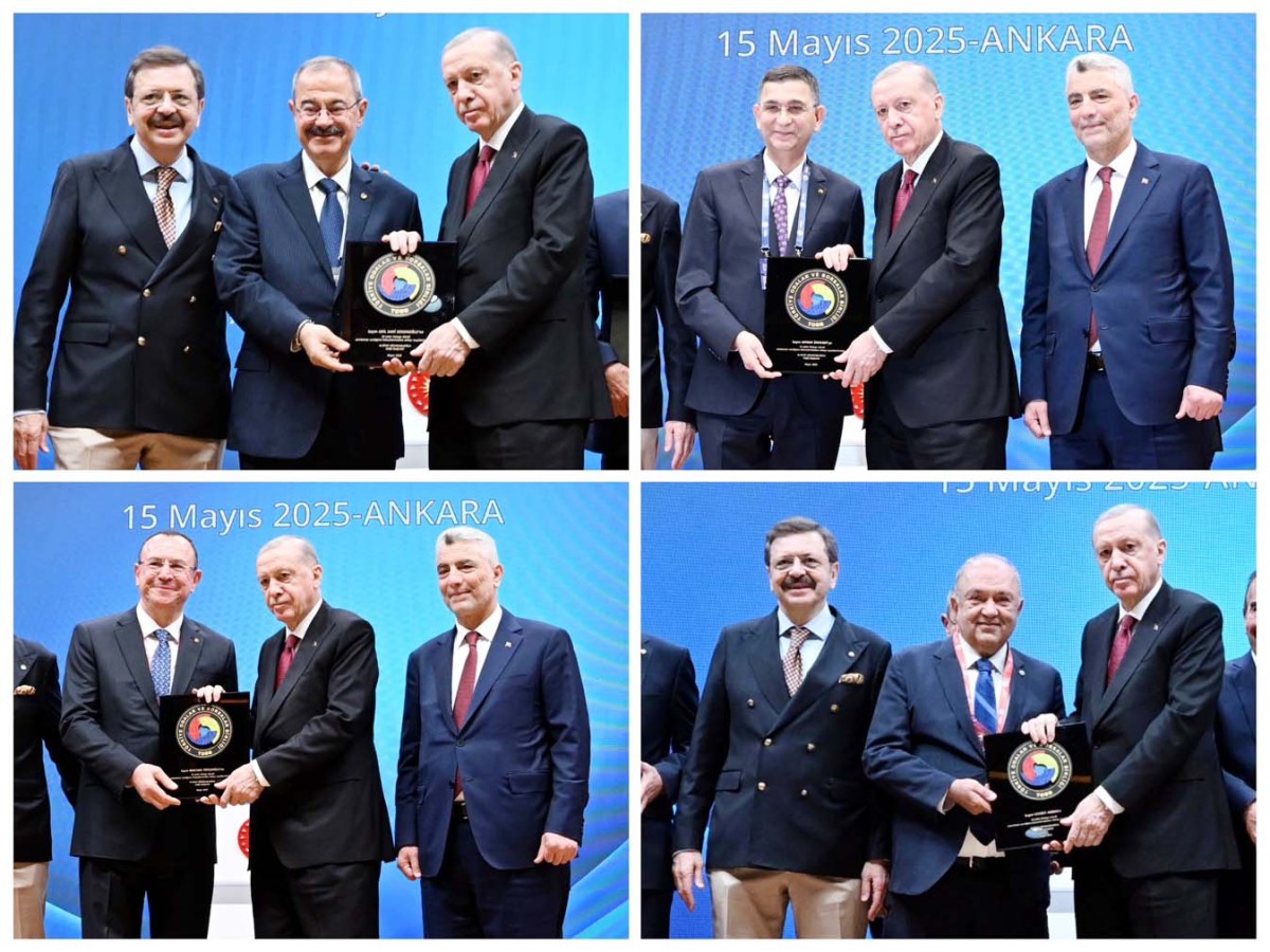 Gaziantepli sanayicilere hizmet şeref belgesi;