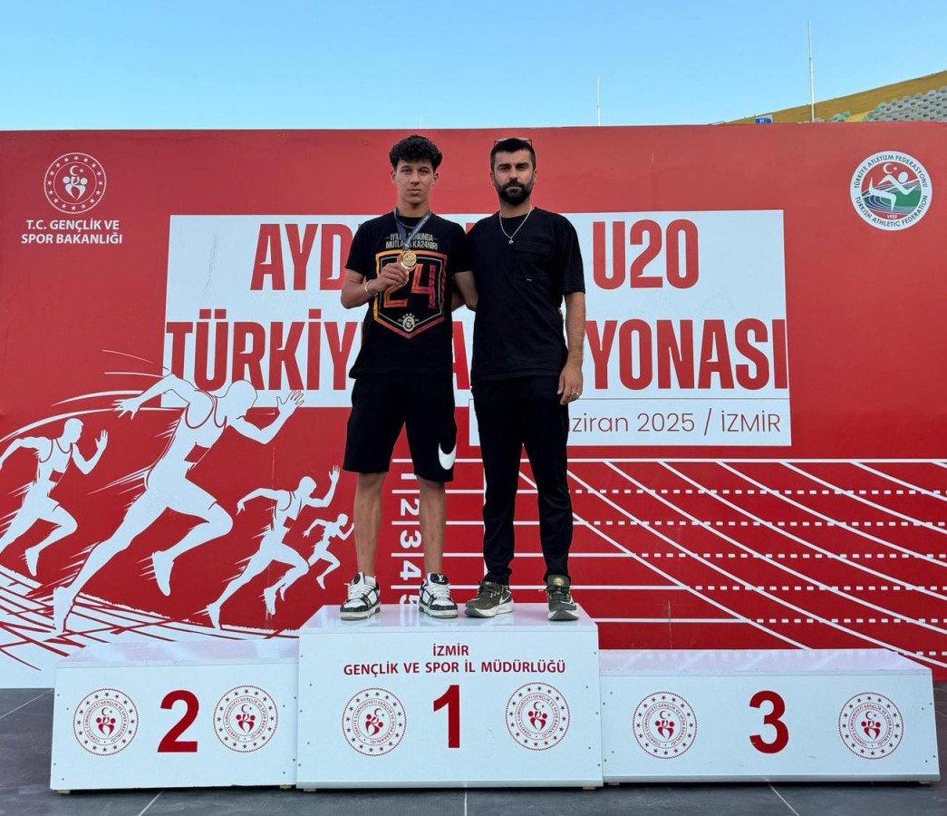 Liseli Furkan, atletizmde Türkiye şampiyonu oldu;