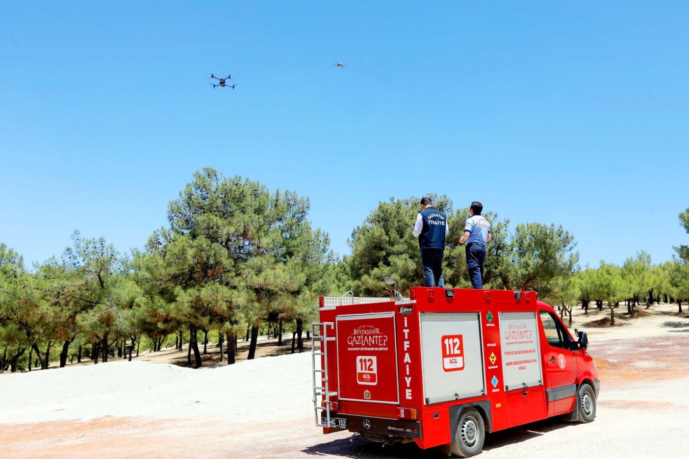 İtfaiyeden termal drone ile yangın nöbeti;