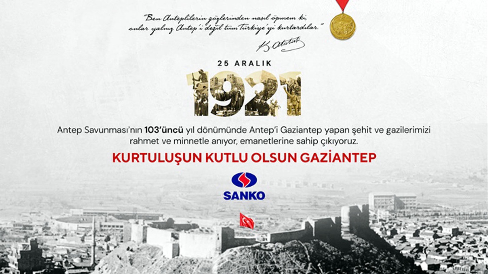 Sanko Holding 25 Aralık ilanı;