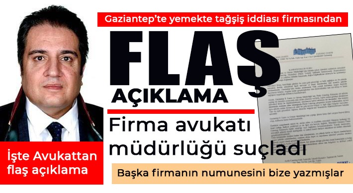 Yemekte tağşiş iddiasına ilişkin flaş açıklama