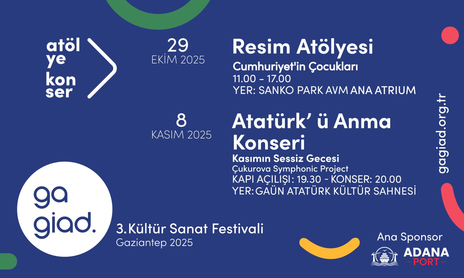 GAGİAD 3. kültür sanat festivali 2025 için geri sayım başladı;