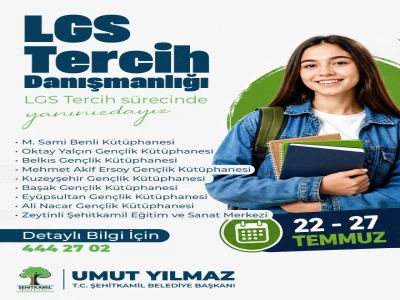 Şehitkamil'den LGS Öğrencilerine Ücretsiz Danışmanlık Desteği